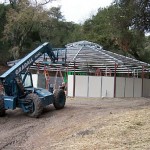 The round pen is going up!